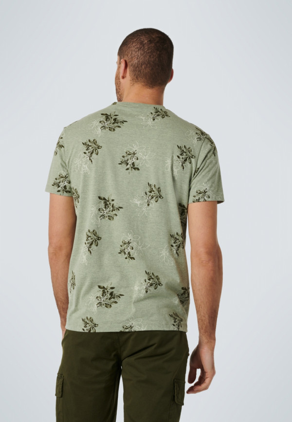 T-SHIRT CREWNECK ALLOVER PRINTED MELANGE
