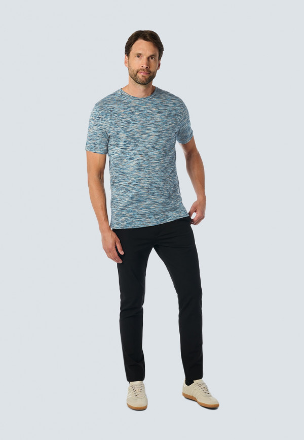 Τ-SHIRT CREWNECK MULTI COLOURED MELANGE STRIPES