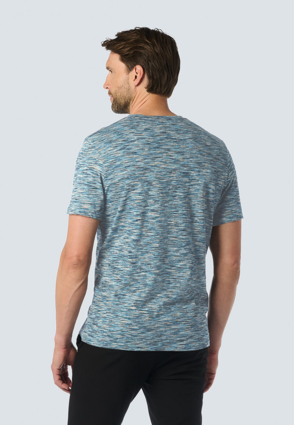Τ-SHIRT CREWNECK MULTI COLOURED MELANGE STRIPES