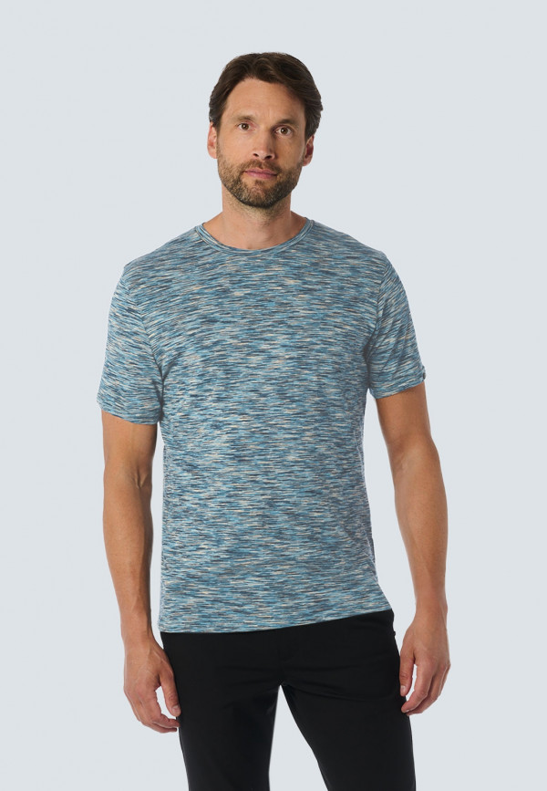 Τ-SHIRT CREWNECK MULTI COLOURED MELANGE STRIPES