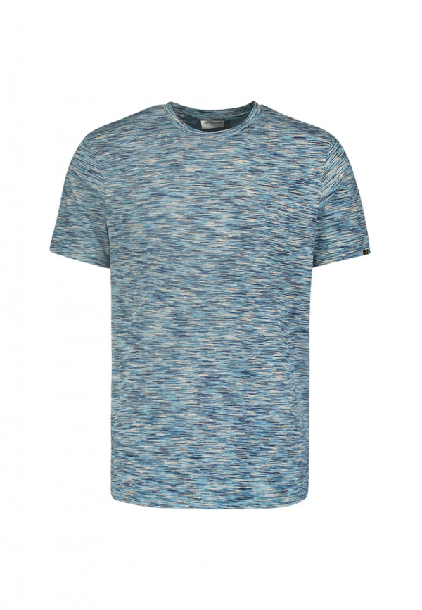 Τ-SHIRT CREWNECK MULTI COLOURED MELANGE STRIPES