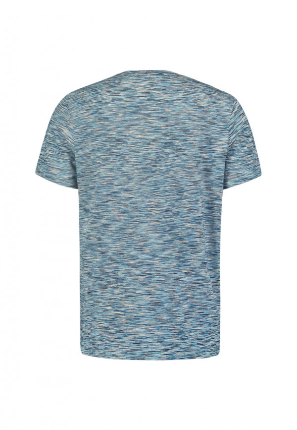 Τ-SHIRT CREWNECK MULTI COLOURED MELANGE STRIPES