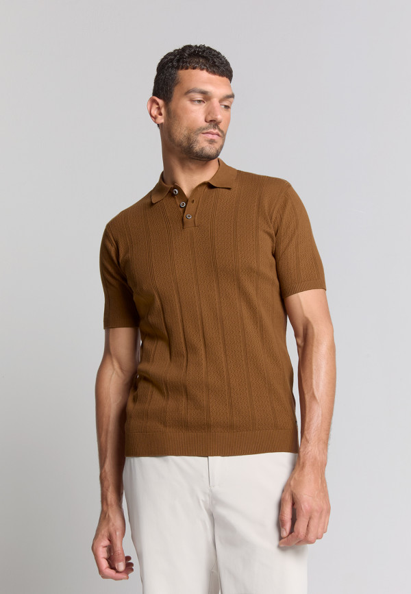 KONTOMANIKO ΠΛΕΚΤΟ POLO SOLID JACQUARD