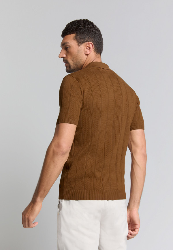 KONTOMANIKO ΠΛΕΚΤΟ POLO SOLID JACQUARD