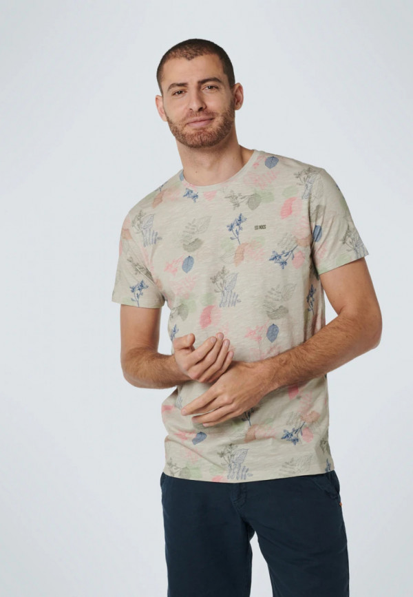 T-SHIRT ΑΠΟ ΟΡΓΑΝΙΚΟ ΒΑΜΒΑΚΙ ALL OVER PRINTED