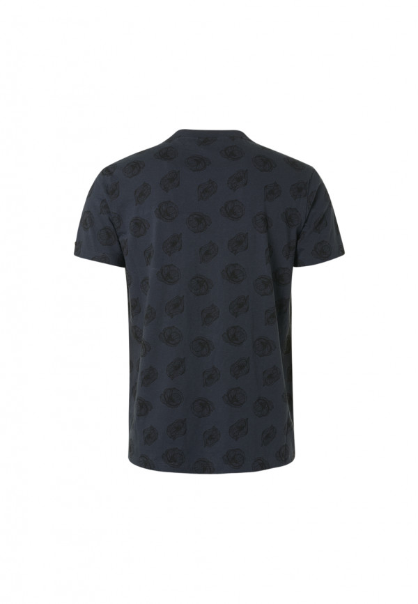 MELANGE T-SHIRT ALL OVER PRINTED ΑΠΟ ΒΑΜΒΑΚΙ ΚΑΙ ΛΙΝΟ
