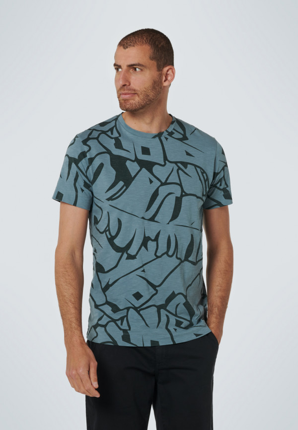 T-SHIRT ΑΠΟ ΒΑΜΒΑΚΕΡΗ ΦΛΑΜΑ ALL OVER PRINTED