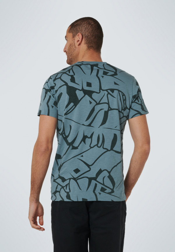 T-SHIRT ΑΠΟ ΒΑΜΒΑΚΕΡΗ ΦΛΑΜΑ ALL OVER PRINTED