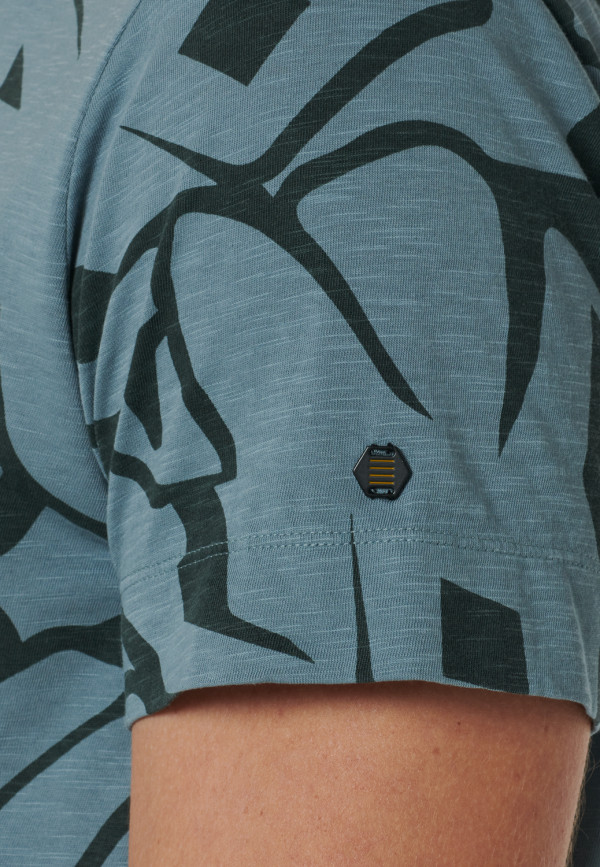T-SHIRT ΑΠΟ ΒΑΜΒΑΚΕΡΗ ΦΛΑΜΑ ALL OVER PRINTED