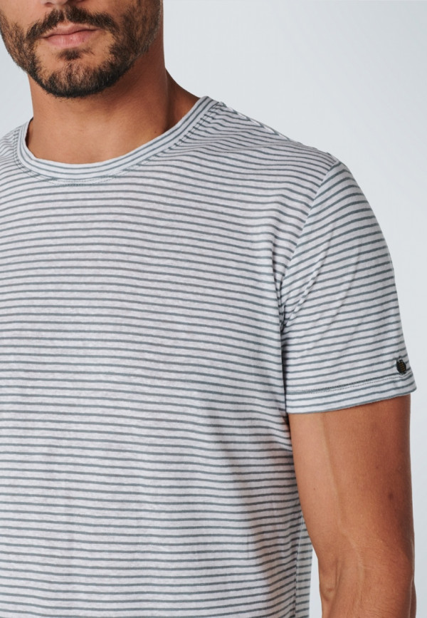 T-SHIRT YARN DYED STRIPES ΑΠΟ ΒΑΜΒΑΚΙ ΚΑΙ ΛΙΝΟ