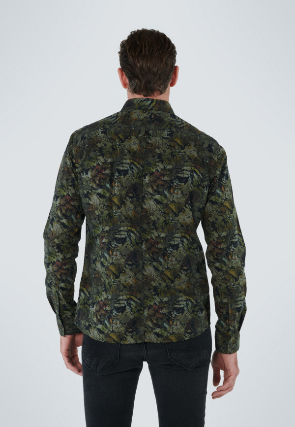 ΜΑΚΡΥΜΑΝΙΚΟ ΠΟΥΚΑΜΙΣΟ STRETCH ALL OVER PRINTED natural shades