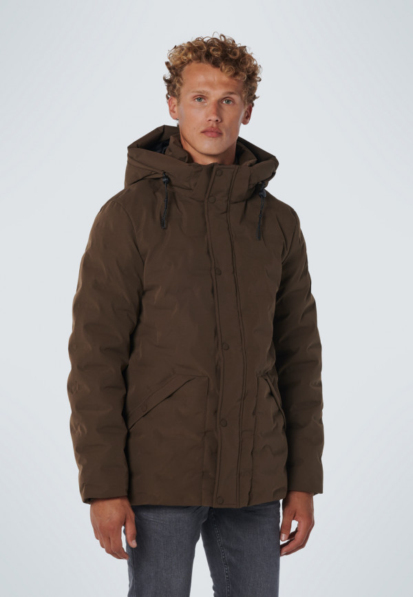 AΔΙΑΒΡOXO ΜΠΟΥΦΑΝ SHORT FIT TRENCHCOAT SEALED PATTERN ΜΕ ΑΠΟΣΠΩΜΕΝΗ ΚΟΥΚΟΥΛΑ