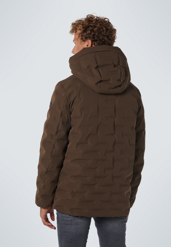 AΔΙΑΒΡOXO ΜΠΟΥΦΑΝ SHORT FIT TRENCHCOAT SEALED PATTERN ΜΕ ΑΠΟΣΠΩΜΕΝΗ ΚΟΥΚΟΥΛΑ