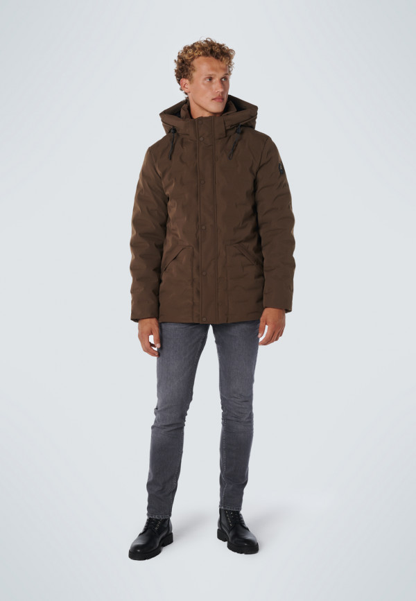 AΔΙΑΒΡOXO ΜΠΟΥΦΑΝ SHORT FIT TRENCHCOAT SEALED PATTERN ΜΕ ΑΠΟΣΠΩΜΕΝΗ ΚΟΥΚΟΥΛΑ