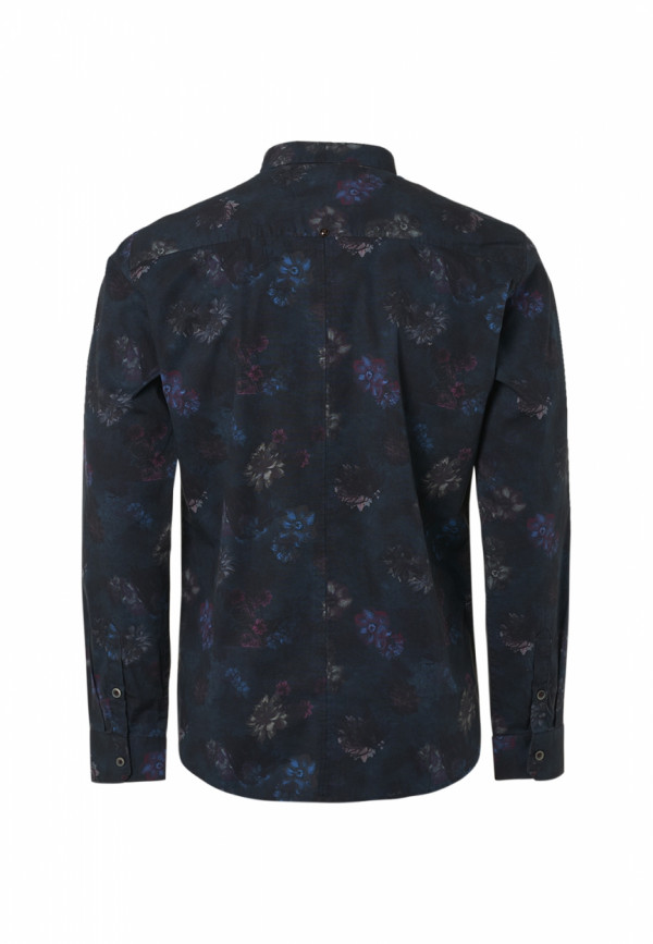 ΜΑΚΡΥΜΑΝΙΚΟ ΠΟΥΚΑΜΙΣΟ STRETCH ALL OVER PRINTED FLORAL RESPONSIBLE CHOICE