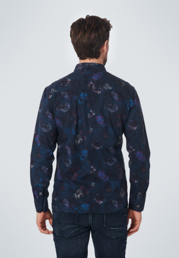 ΜΑΚΡΥΜΑΝΙΚΟ ΠΟΥΚΑΜΙΣΟ STRETCH ALL OVER PRINTED FLORAL RESPONSIBLE CHOICE