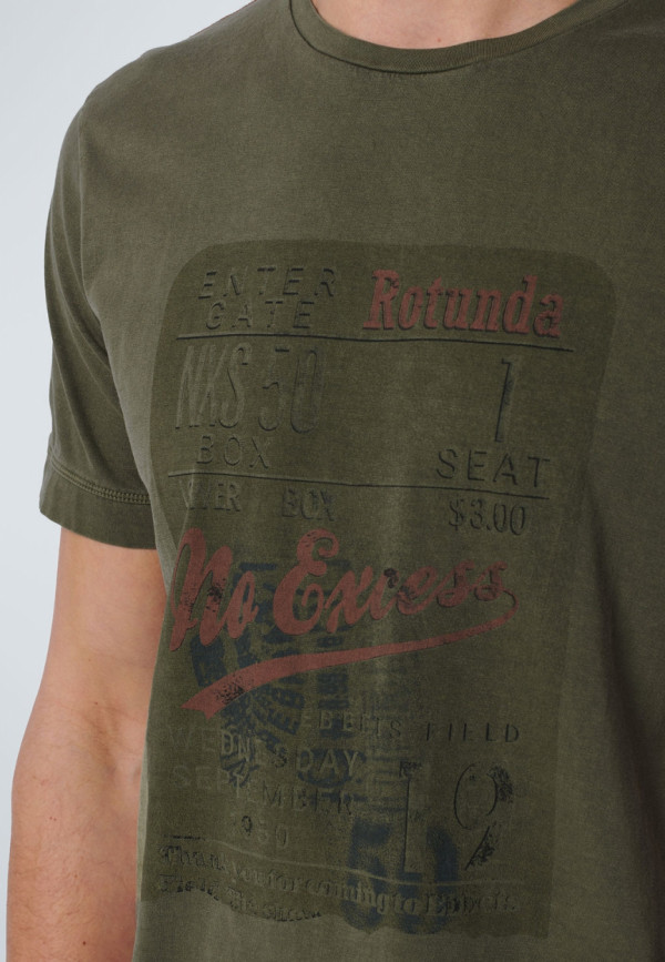 T-SHIRT CREWNECK VINTAGE PRINT GARMENT DYED