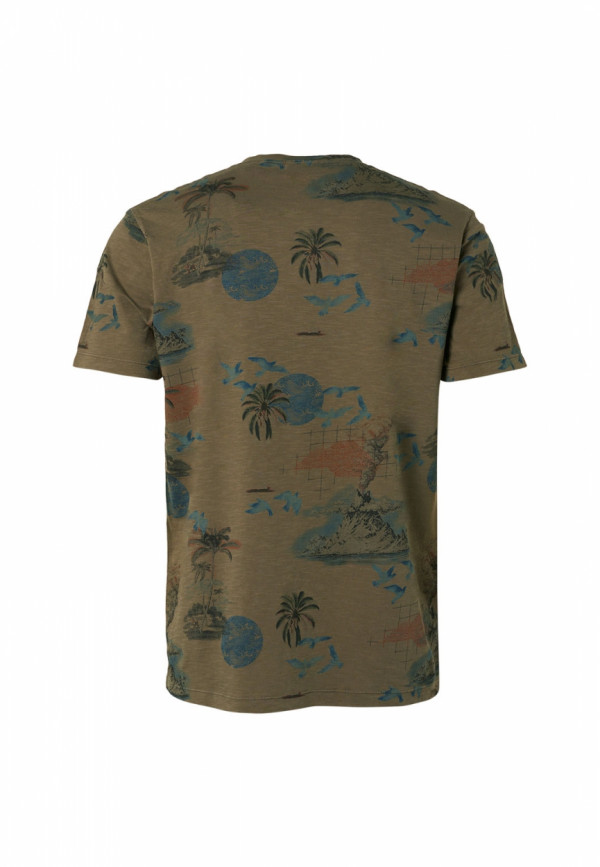 T-SHIRT ALL OVER PRINTED HAWAII GARMENT DYED RESPONSIBLE CHOICE