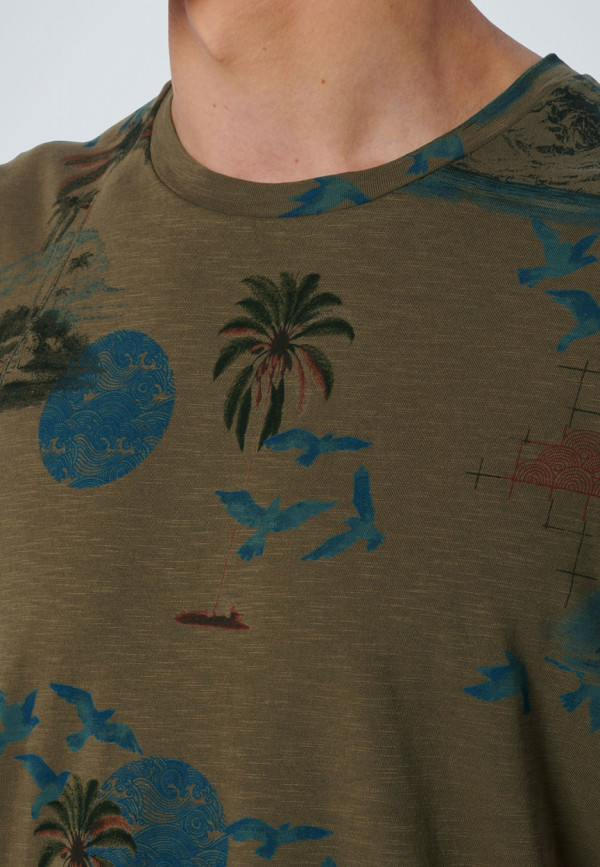 T-SHIRT ALL OVER PRINTED HAWAII GARMENT DYED RESPONSIBLE CHOICE