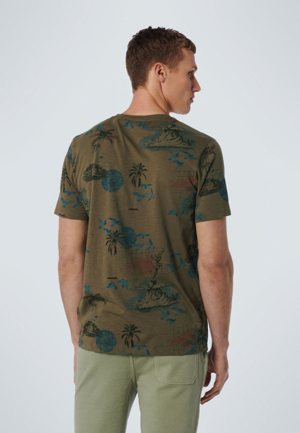 T-SHIRT ALL OVER PRINTED HAWAII GARMENT DYED RESPONSIBLE CHOICE