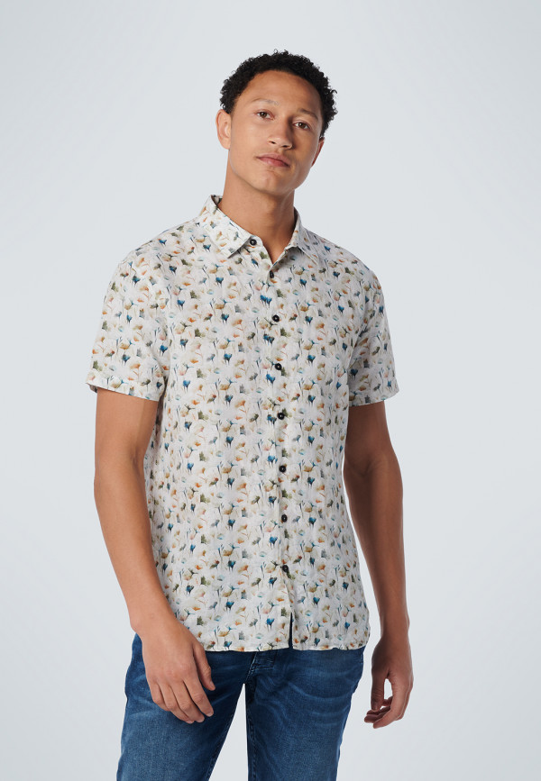 ΚΟΝΤΟΜΑΝΙΚΟ ΠΟΥΚΑΜΙΣΟ ALL OVER PRINTED FLORAL ΑΠΟ ΛΙΝΟ ΚΑΙ ΒΑΜΒΑΚΙ RESPONSIBLE CHOICE