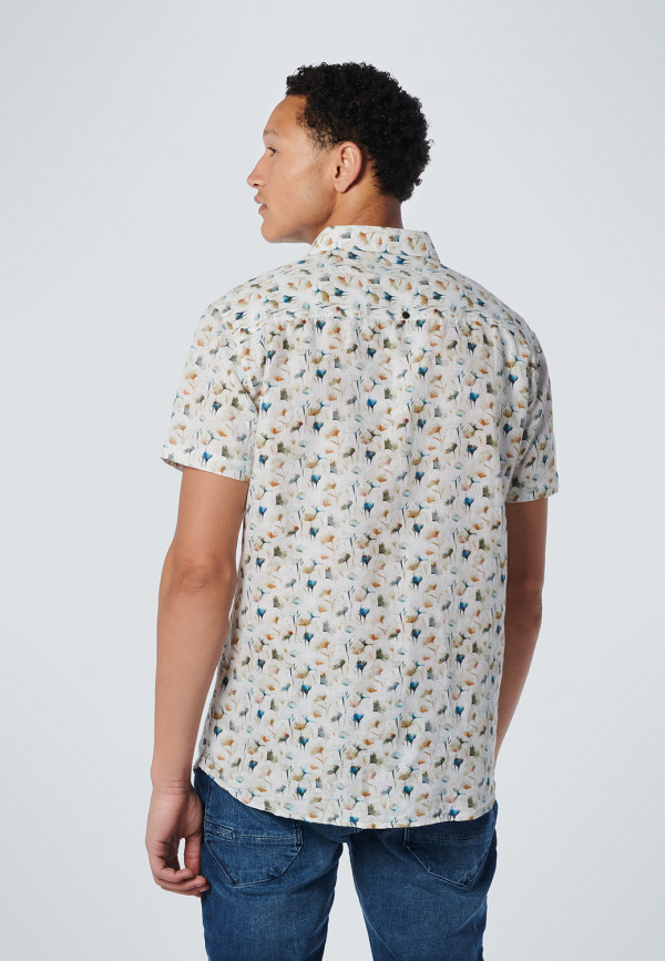 ΚΟΝΤΟΜΑΝΙΚΟ ΠΟΥΚΑΜΙΣΟ ALL OVER PRINTED FLORAL ΑΠΟ ΛΙΝΟ ΚΑΙ ΒΑΜΒΑΚΙ RESPONSIBLE CHOICE