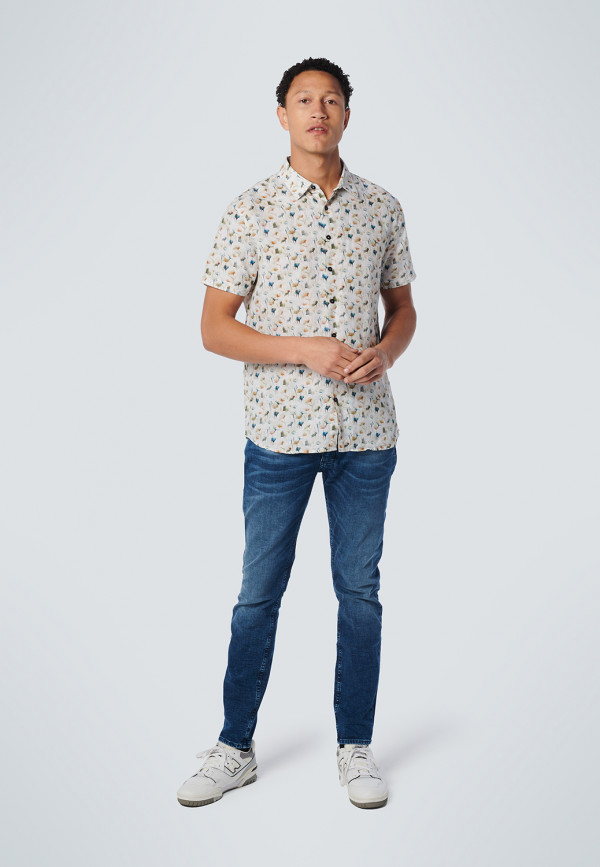 ΚΟΝΤΟΜΑΝΙΚΟ ΠΟΥΚΑΜΙΣΟ ALL OVER PRINTED FLORAL ΑΠΟ ΛΙΝΟ ΚΑΙ ΒΑΜΒΑΚΙ RESPONSIBLE CHOICE
