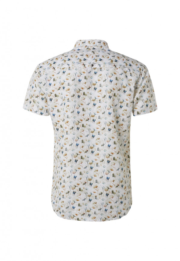 ΚΟΝΤΟΜΑΝΙΚΟ ΠΟΥΚΑΜΙΣΟ ALL OVER PRINTED FLORAL ΑΠΟ ΛΙΝΟ ΚΑΙ ΒΑΜΒΑΚΙ RESPONSIBLE CHOICE