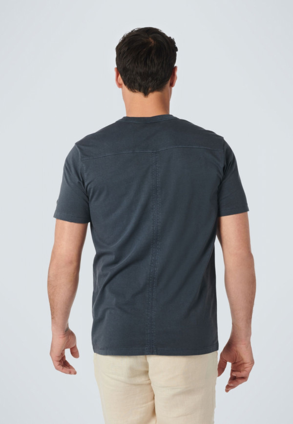 T-SHIRT GARMENT DYED STONE WASHED GRANDDAD