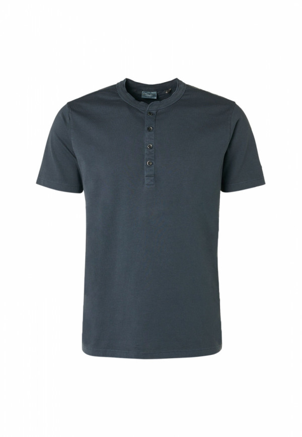 T-SHIRT GARMENT DYED STONE WASHED GRANDDAD