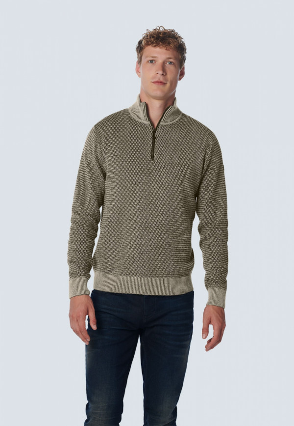 ΠΛΕΚΤΟ ΠΟΥΛΟΒΕΡ HALF-ZIP 2 COLOURED MELANGE