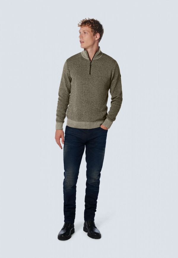 ΠΛΕΚΤΟ ΠΟΥΛΟΒΕΡ HALF-ZIP 2 COLOURED MELANGE