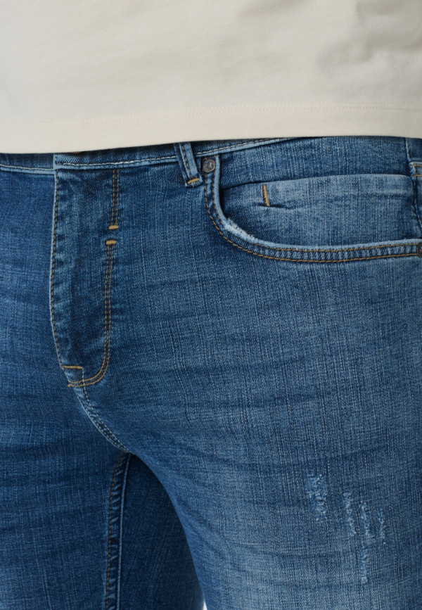 SLIM FIT STRETCH DENIM DESTROY AND REPAIR