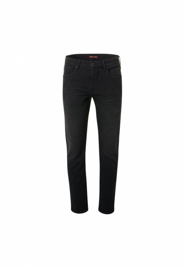 REGULAR FIT STRETCH BLACK DENIM RESPONSIBLE CHOICE