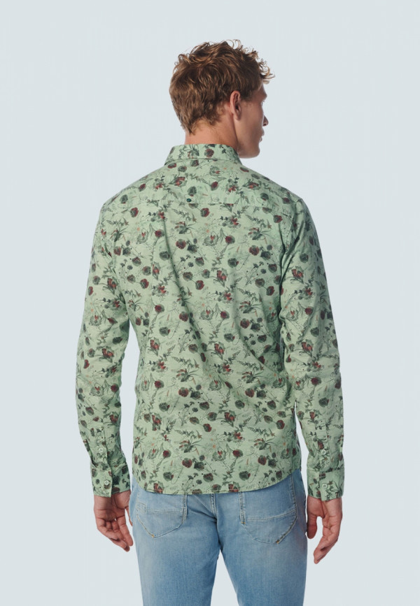 ΜΑΚΡΥΜΑΝΙΚΟ ΠΟΥΚΑΜΙΣΟ STRETCH ALL OVER PRINTED ROSES