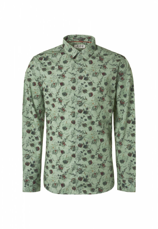 ΜΑΚΡΥΜΑΝΙΚΟ ΠΟΥΚΑΜΙΣΟ STRETCH ALL OVER PRINTED ROSES