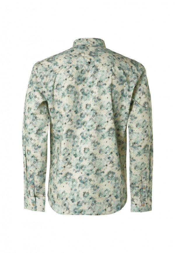 ΜΑΚΡΥΜΑΝΙΚΟ ΠΟΥΚΑΜΙΣΟ STRETCH ALL OVER PRINTED SEVILLA SPRING BLOSSOMS