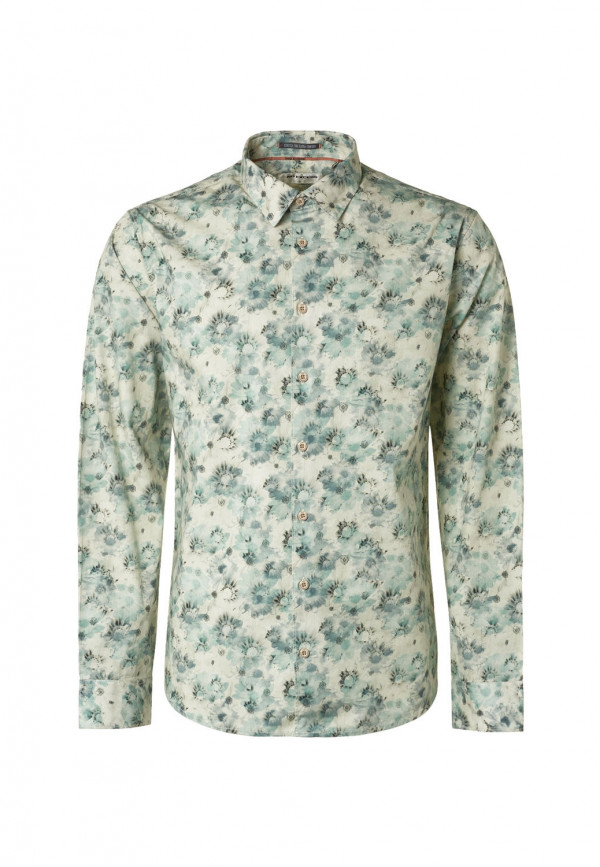 ΜΑΚΡΥΜΑΝΙΚΟ ΠΟΥΚΑΜΙΣΟ STRETCH ALL OVER PRINTED SEVILLA SPRING BLOSSOMS