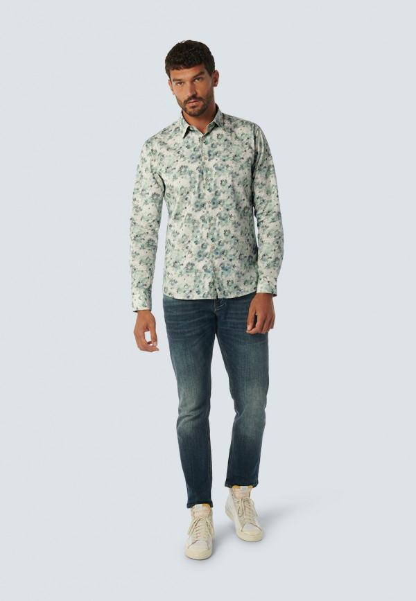 ΜΑΚΡΥΜΑΝΙΚΟ ΠΟΥΚΑΜΙΣΟ STRETCH ALL OVER PRINTED SEVILLA SPRING BLOSSOMS
