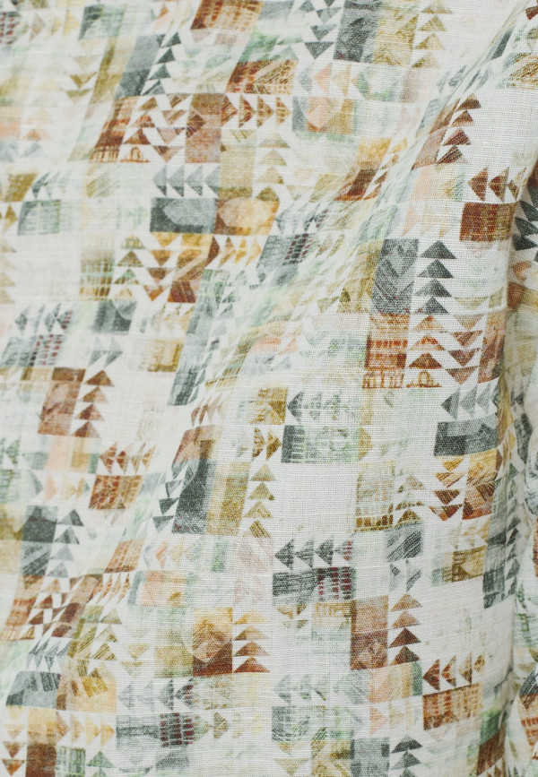 ΚΟΝΤΟΜΑΝΙΚΟ ΠΟΥΚΑΜΙΣΟ ALL OVER PRINTED NOMAD QUILT PATTERN ΑΠΟ ΛΙΝΟ ΚΑΙ ΒΑΜΒΑΚΙ