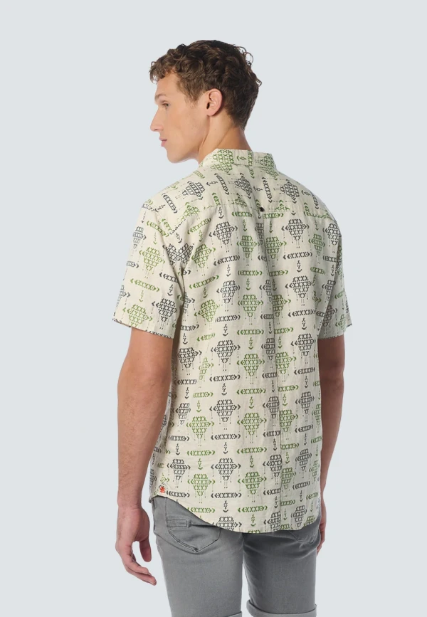 ΚΟΝΤΟΜΑΝΙΚΟ ΠΟΥΚΑΜΙΣΟ NOMAD QUILT PATTERN ΑΠΟ ΛΙΝΟ ΚΑΙ ΒΑΜΒΑΚΙ RESORT COLLAR