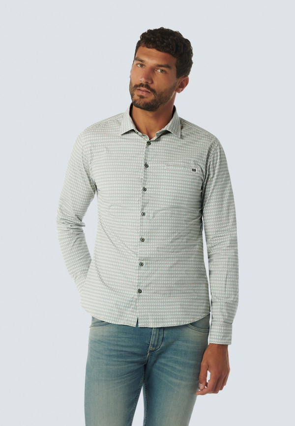 ΜΑΚΡΥΜΑΝΙΚΟ ΠΟΥΚΑΜΙΣΟ STRETCH ALL OVER PRINTED