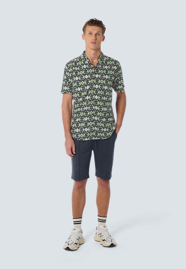 KONTOMANIKO ΠΟΥΚΑΜΙΣΟ ALL OVER PRINTED RESORT COLLAR ANDALUSIA