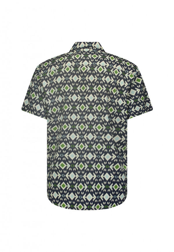 KONTOMANIKO ΠΟΥΚΑΜΙΣΟ ALL OVER PRINTED RESORT COLLAR ANDALUSIA