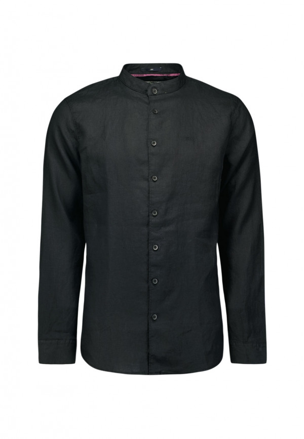 ΛΙΝΟ ΜΟΝΟΧΡΩΜΟ ΠΟΥΚΑΜΙΣΟ GRANDDAD COLLAR