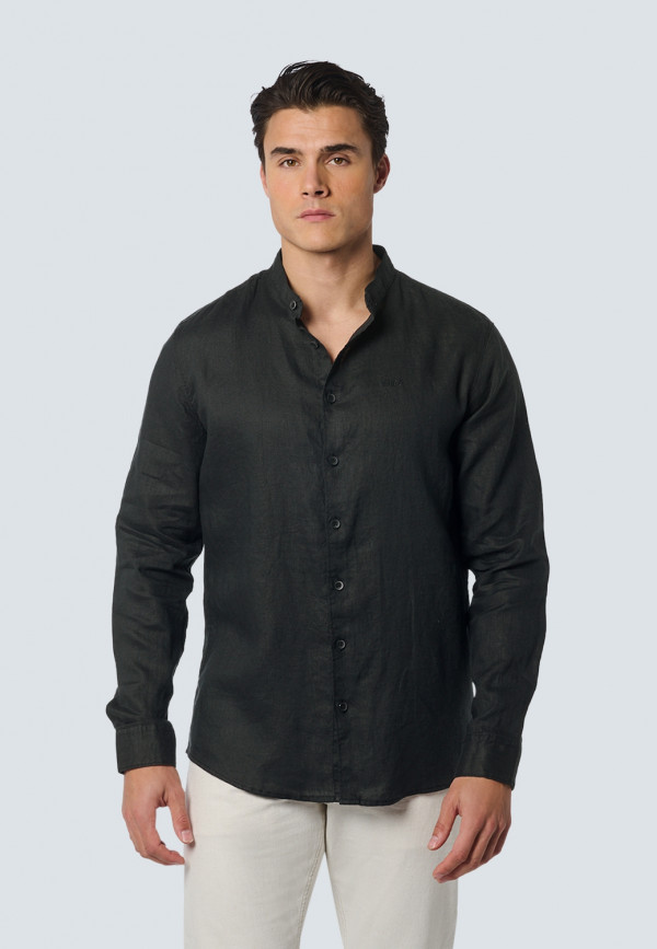 ΛΙΝΟ ΜΟΝΟΧΡΩΜΟ ΠΟΥΚΑΜΙΣΟ GRANDDAD COLLAR