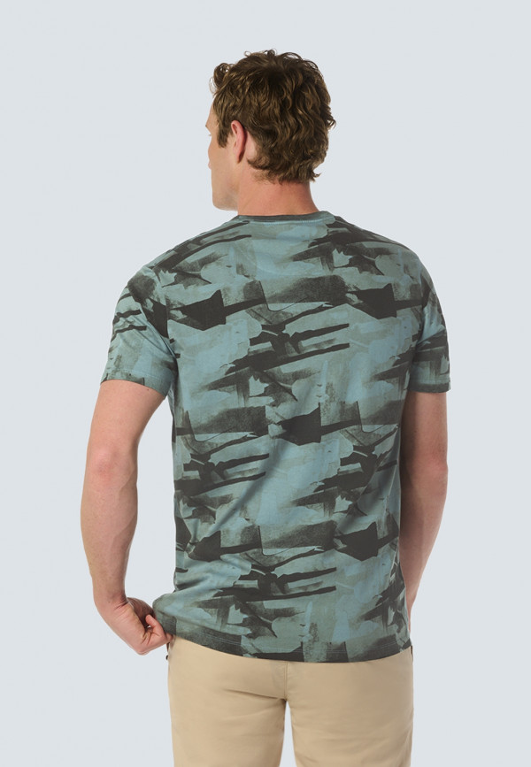 T-SHIRT CREWNECK CAMOUFLAGE PRINT GARMENT DYED