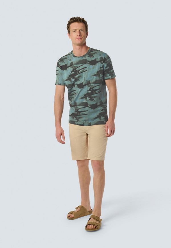 T-SHIRT CREWNECK CAMOUFLAGE PRINT GARMENT DYED