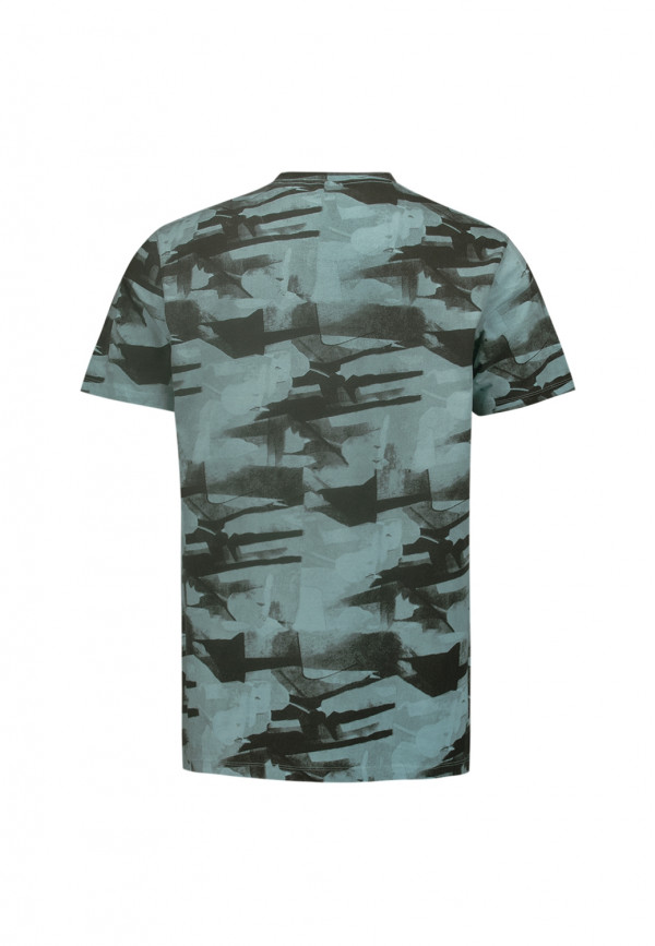 T-SHIRT CREWNECK CAMOUFLAGE PRINT GARMENT DYED
