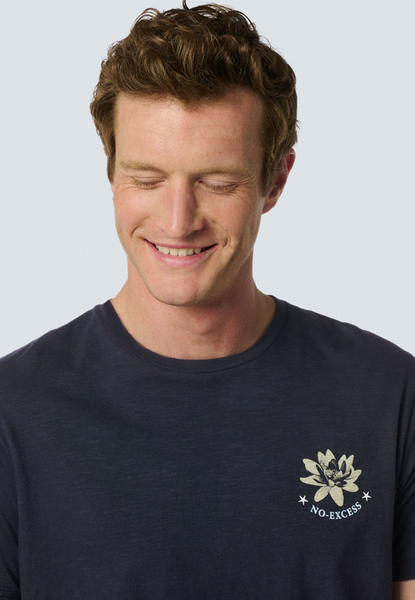 Τ-SHIRT WITH LOTUS FLOWER DESIGN ΑΠΟ ΒΑΜΒΑΚΕΡΗ ΦΛΑΜΑ